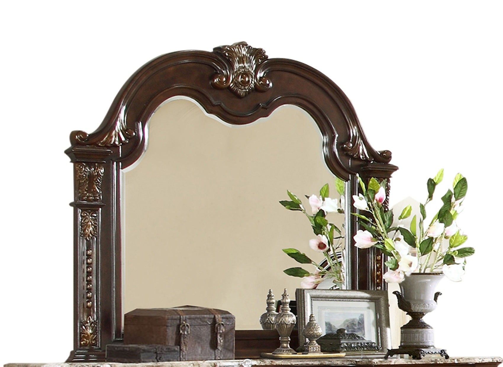 Roma Mirror Dark Walnut