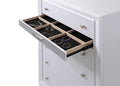 Matrix Traditional Style 5 Drawer Chest made with Wood white-bedroom-traditional-solid wood+mdf-wood