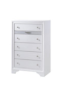 Matrix Traditional Style 5 Drawer Chest made with Wood white-bedroom-traditional-solid wood+mdf-wood