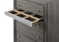 Matrix Traditional 5 Drawer Chest made with Wood in grey-wood-bedroom-traditional-solid wood+mdf-wood