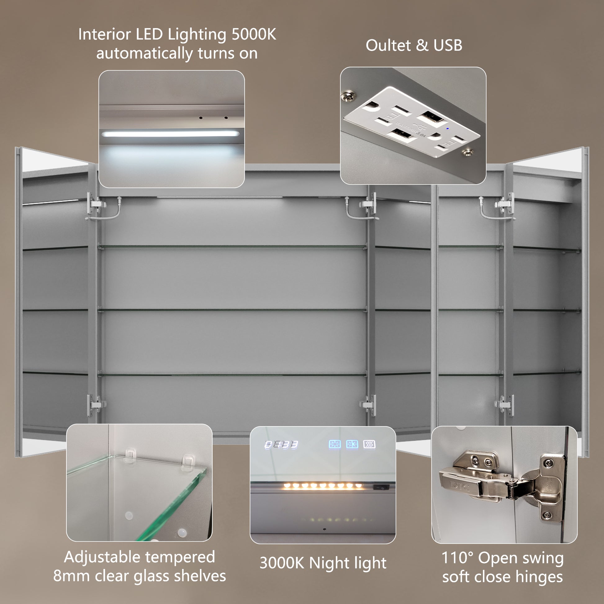 Multi Functional Smart Led Medicine Cabinet