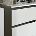 Contemporary 1pc Nightstand White Color High Gloss white-2 drawers-bedroom-bedside