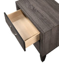 Contemporary 2 Drawer Nightstand End Table Gray Brown brown gray-wood