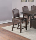 Classic Design Rustic Espresso Finish Faux Leather Set espresso-brown-dining