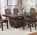 Dining Room Furniture Rustic Espresso Table w Storage espresso-wood-dining room-solid