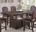 Dining Room Furniture Rustic Espresso Counter Height espresso-wood-dining room-solid