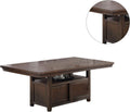 Dining Room Furniture Rustic Espresso Table w Storage espresso-wood-dining room-solid