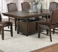 Dining Room Furniture Rustic Espresso Table w Storage espresso-wood-dining room-solid