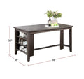 Modern Casual 1pc Counter Height High Dining Table w espresso-espresso-dining