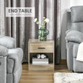 Homcom Side Table, Small End Table with Storage