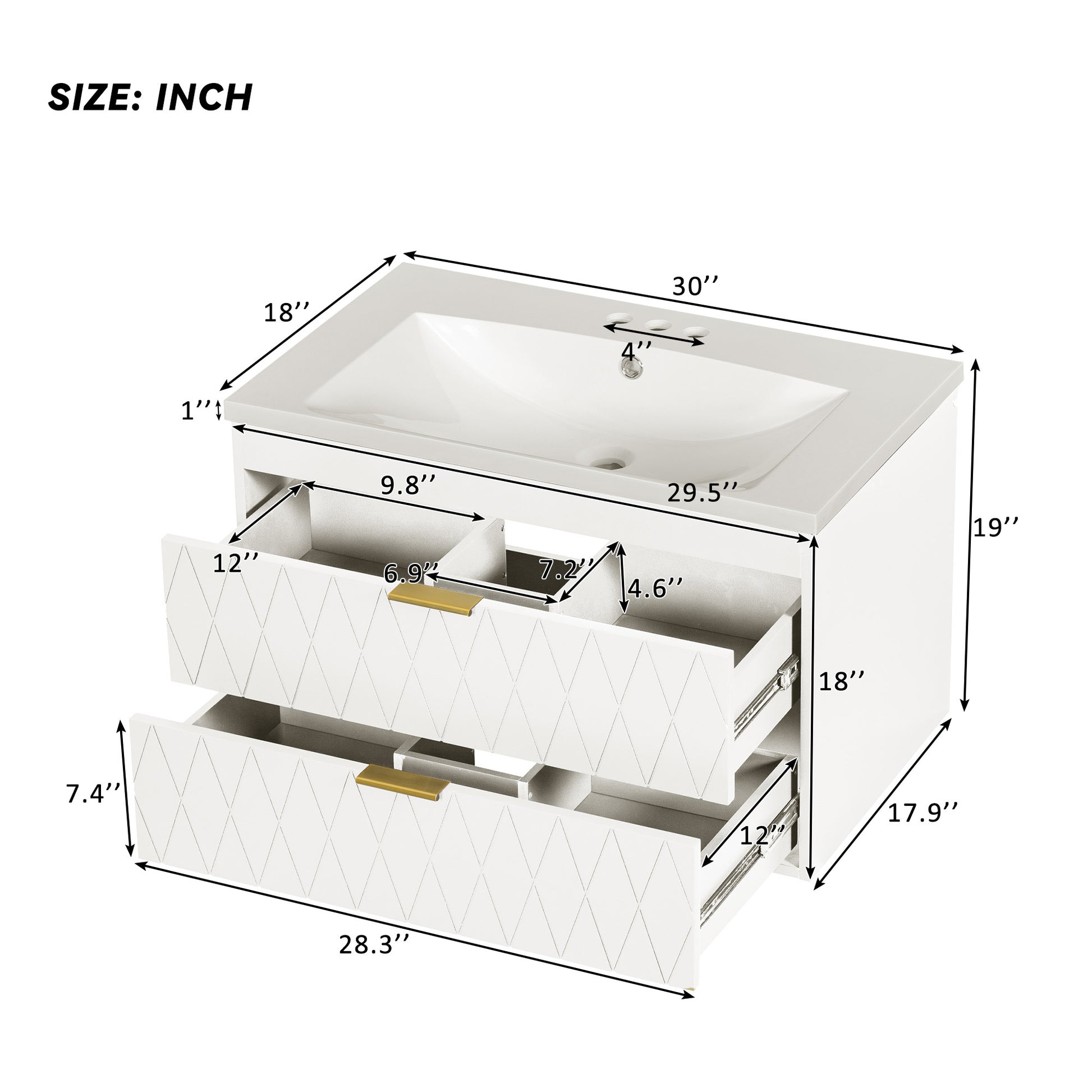 30'' Wall Mounted Bathroom Vanity with Resin 2-white-stain resistant-bathroom-wall