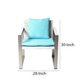 Anodized Aluminum Upholstered Cushioned Chair