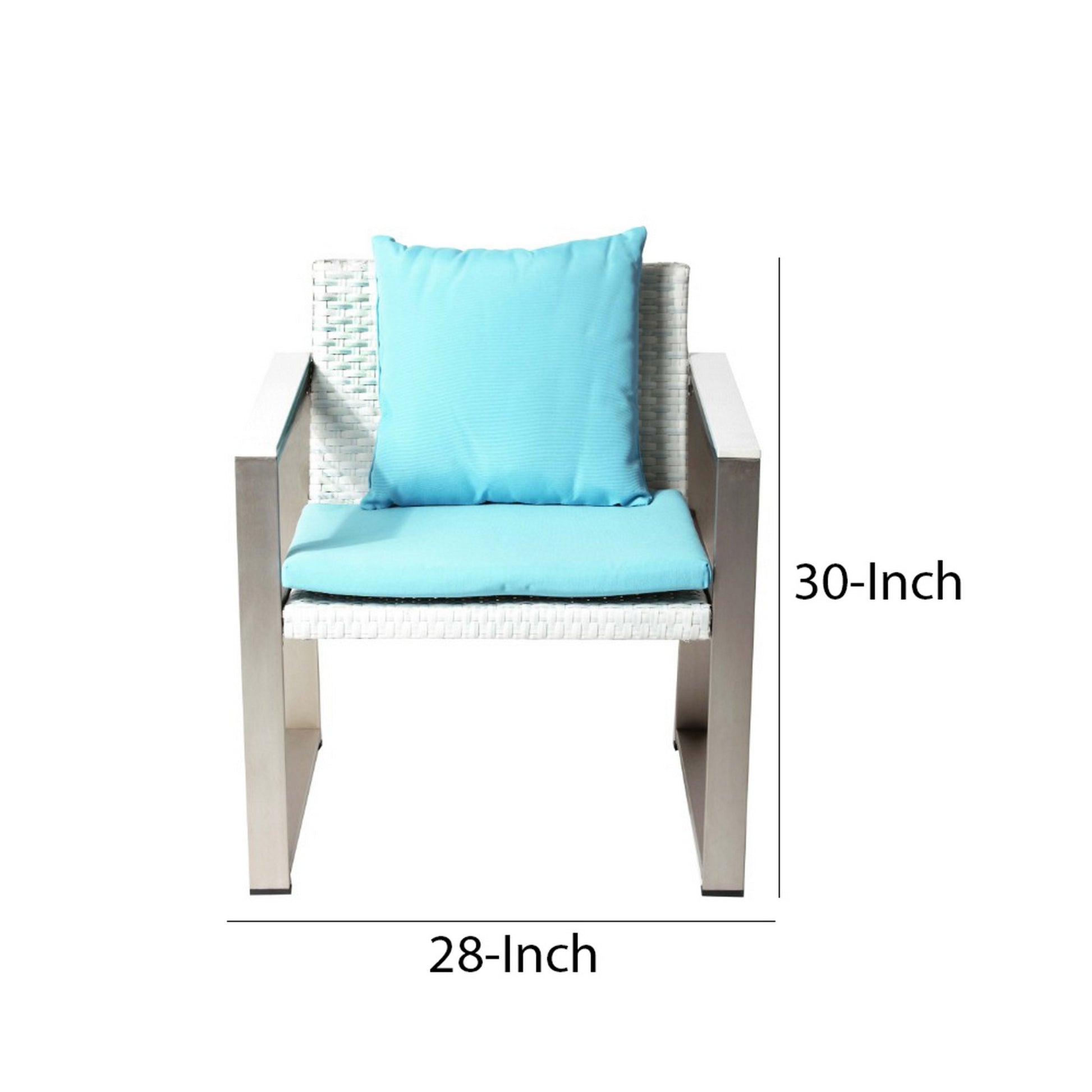 Anodized Aluminum Upholstered Cushioned Chair