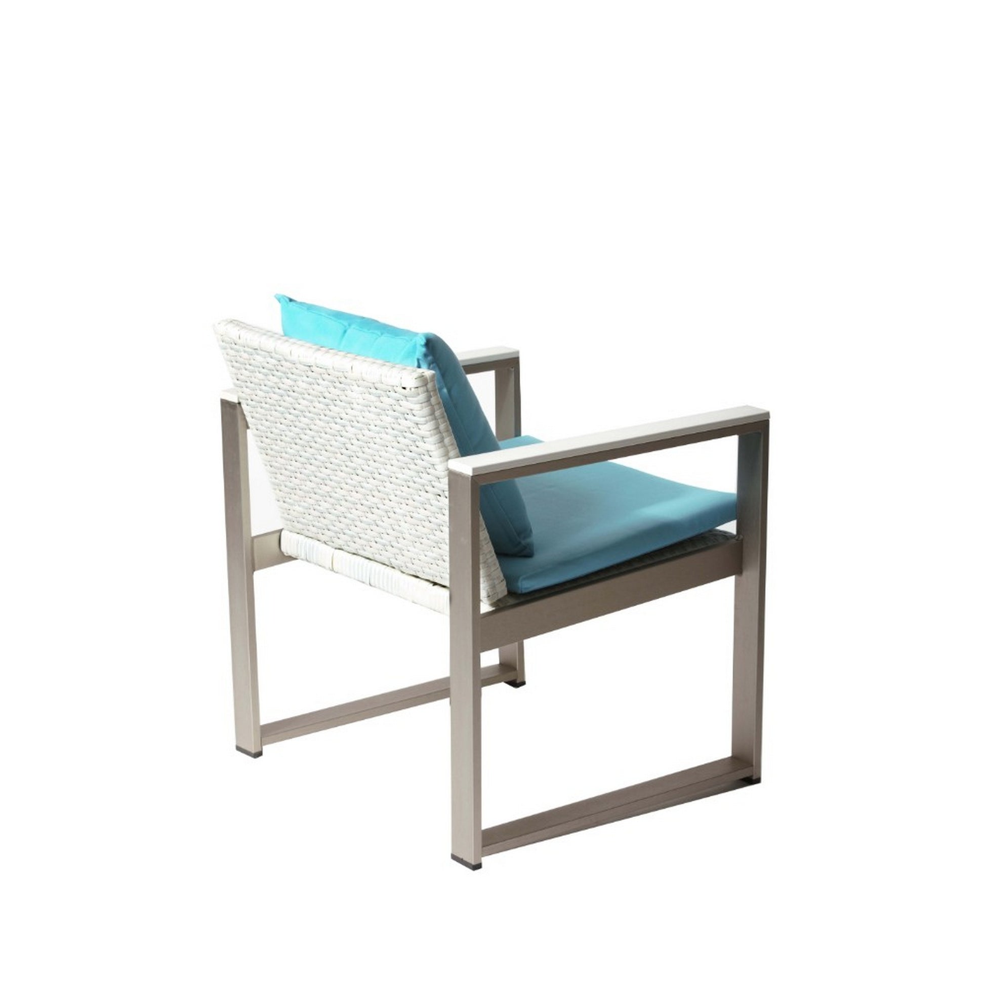 Anodized Aluminum Upholstered Cushioned Chair