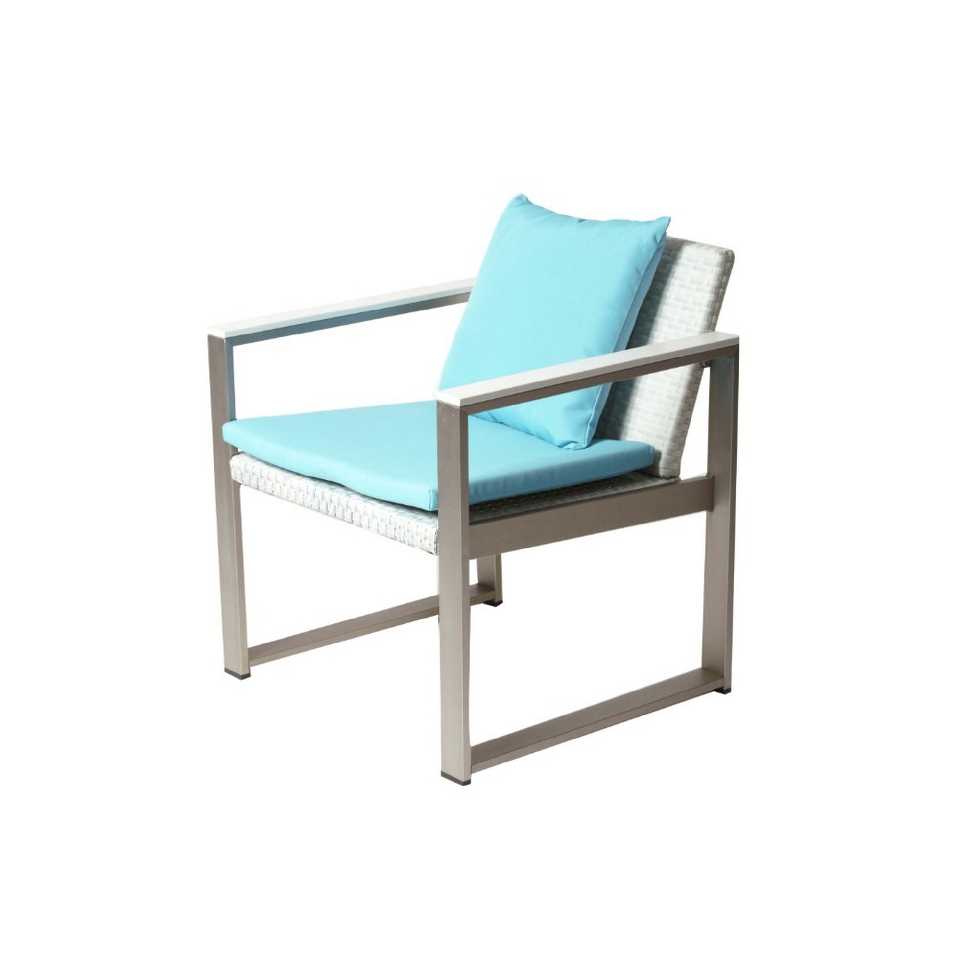 Anodized Aluminum Upholstered Cushioned Chair