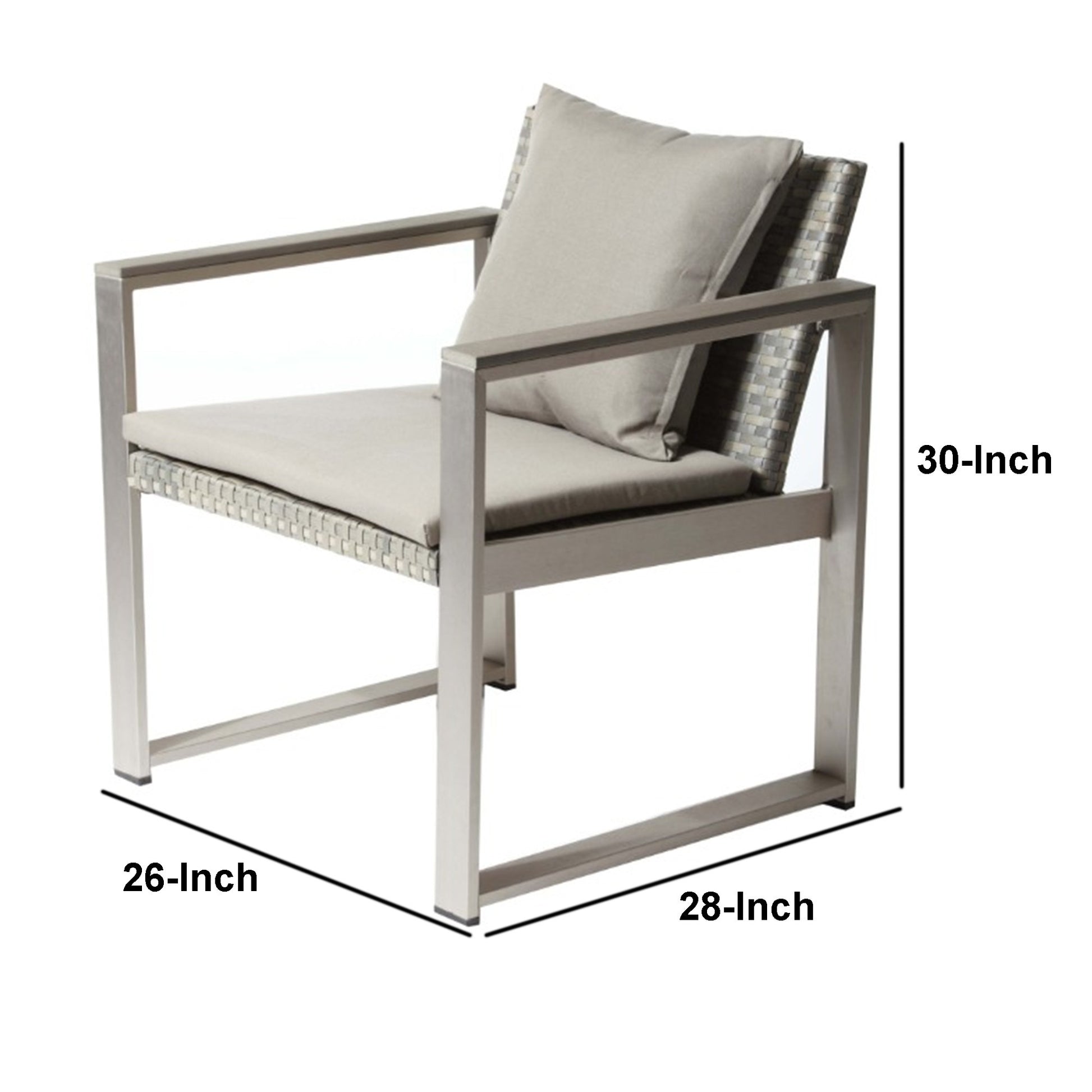 Exquisitly Aluminum Upholstered Cushioned Chair