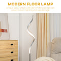 Homcom Modern Spiral Floor Lamp, Led Standing