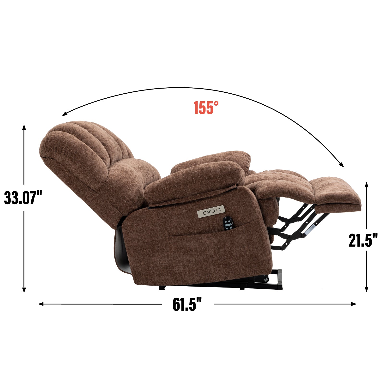 23" Seat Width And High Back Large Size Chenille