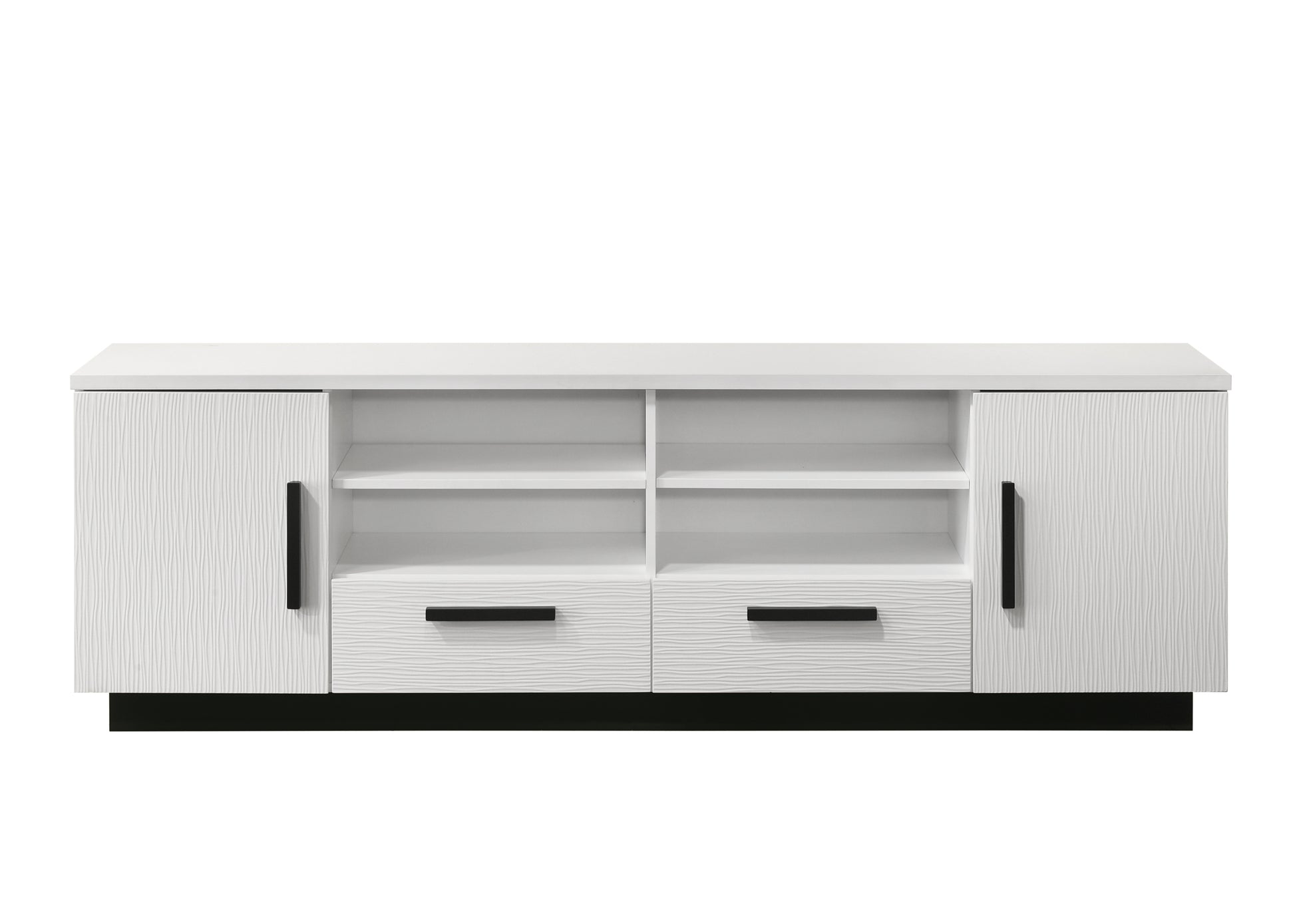 Matilda 70.5" White Finish Tv Stand with Drawers