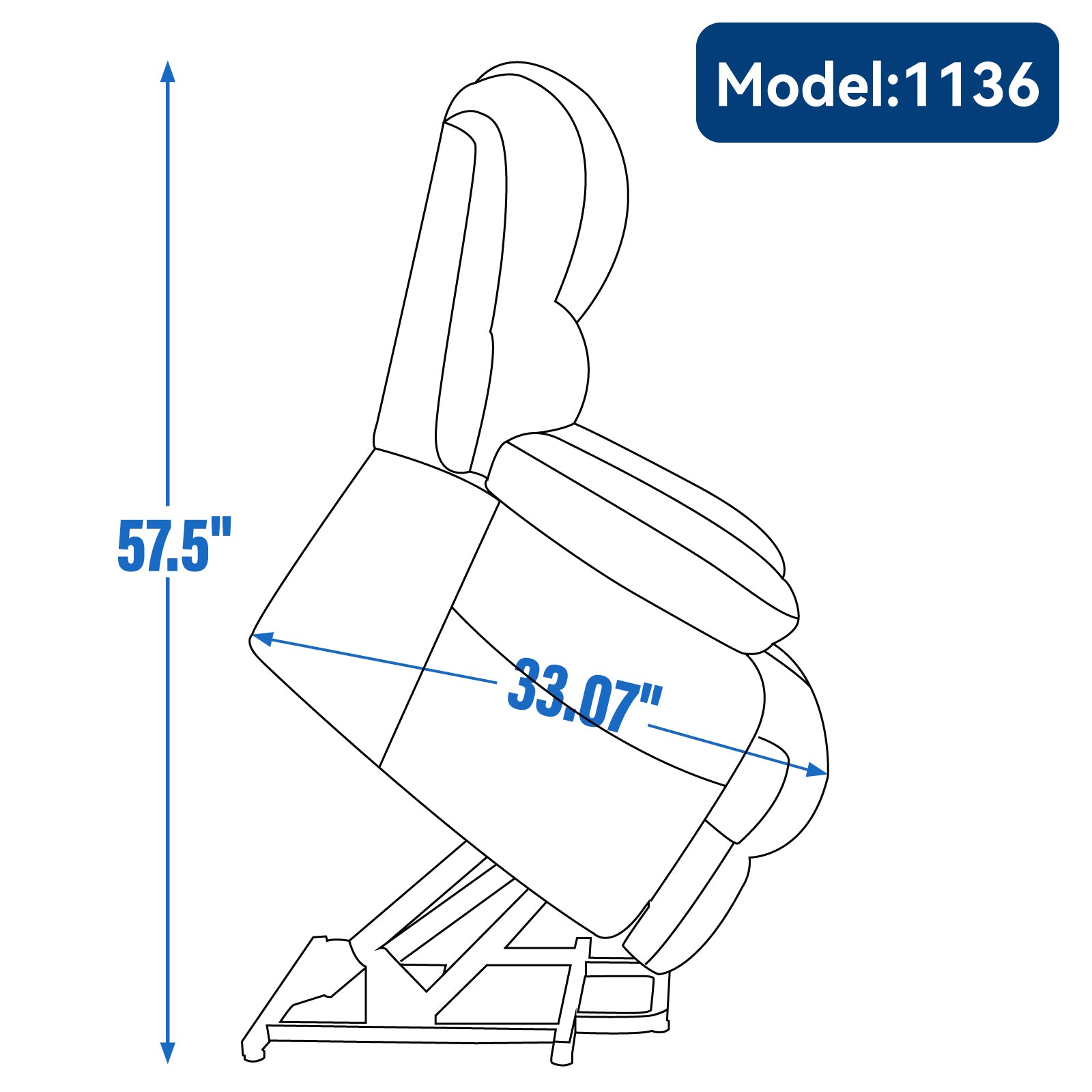 23" Seat Width And High Back Large Size Chenille