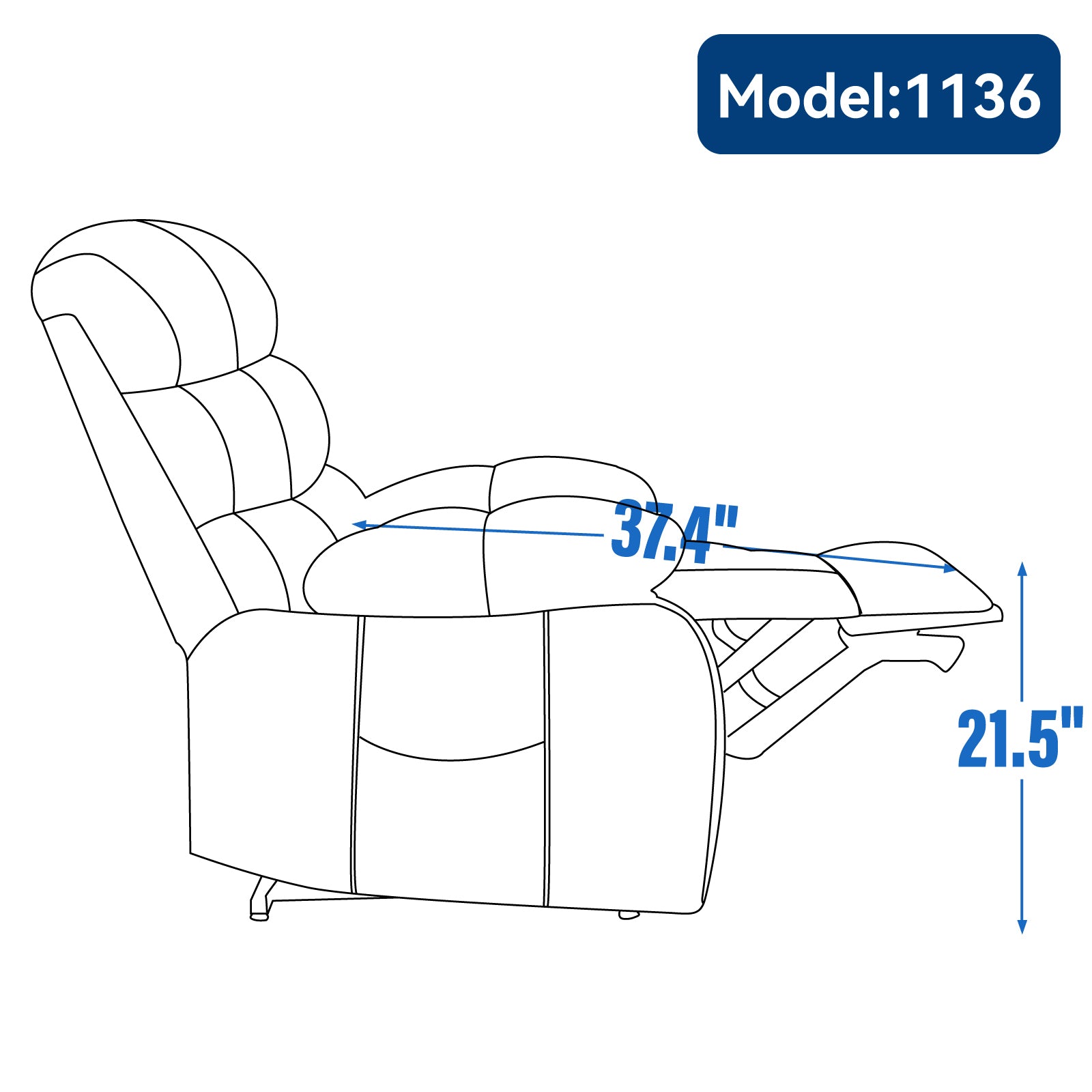 23" Seat Width And High Back Large Size Chenille