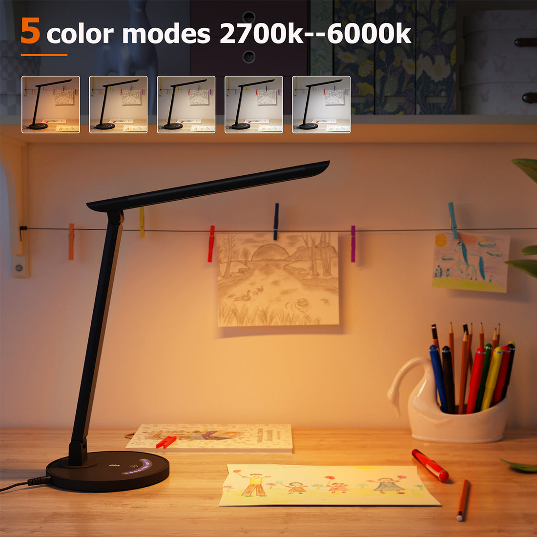 LED Desk Lamp black-led lighting-3100k-4200k(neutral