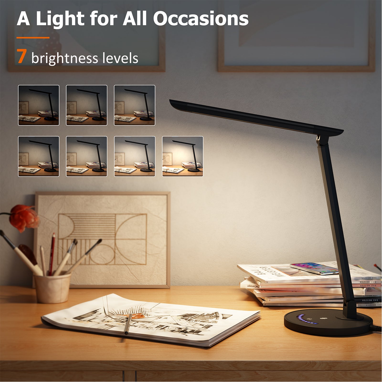 LED Desk Lamp black-led lighting-3100k-4200k(neutral