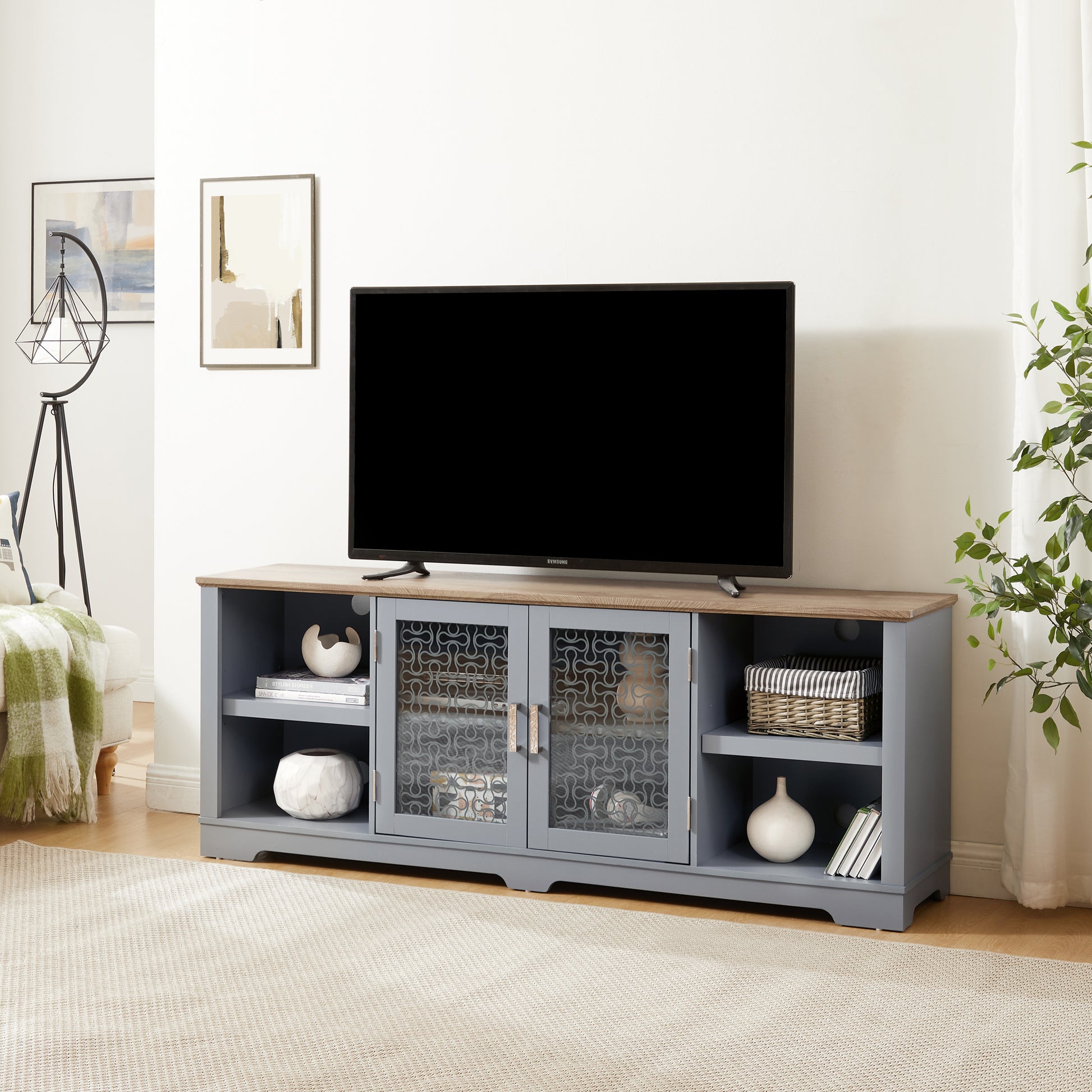 Modern Farmhouse Tv Media Stand, Large Home -