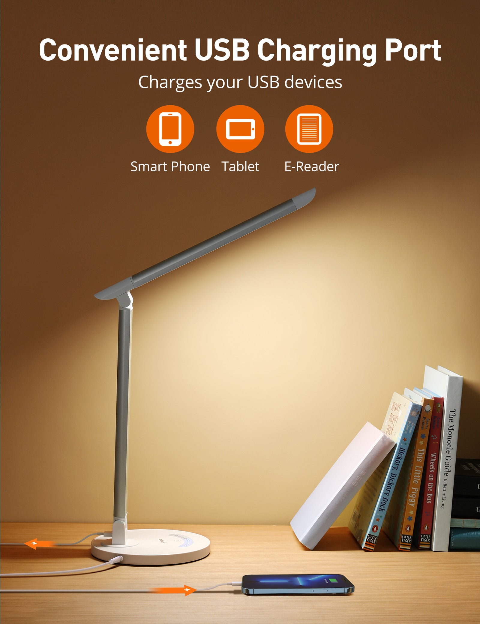 LED Desk Lamp antique white-led lighting-3100k-4200k(neutral