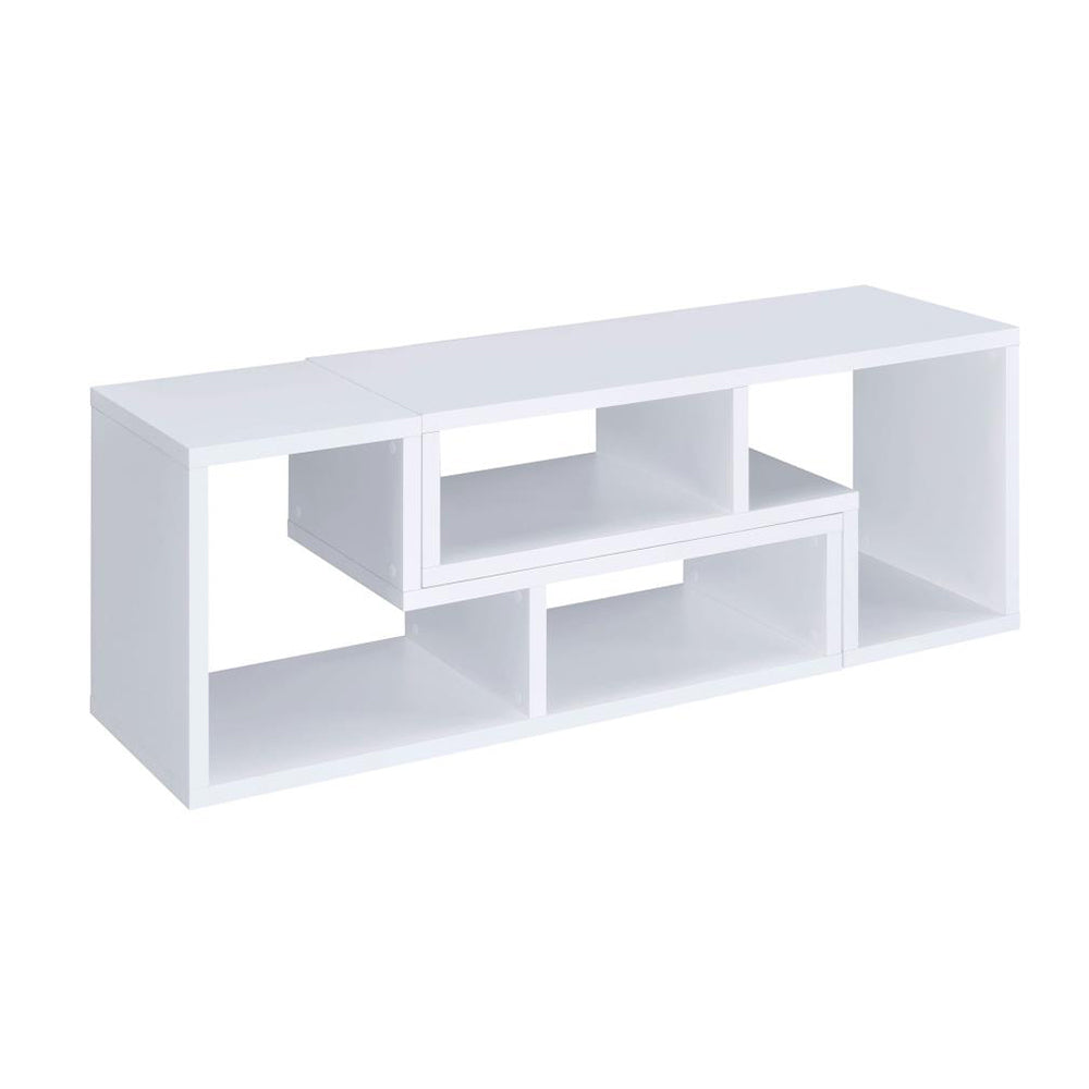 Convertible Tv Console And Bookcase in White