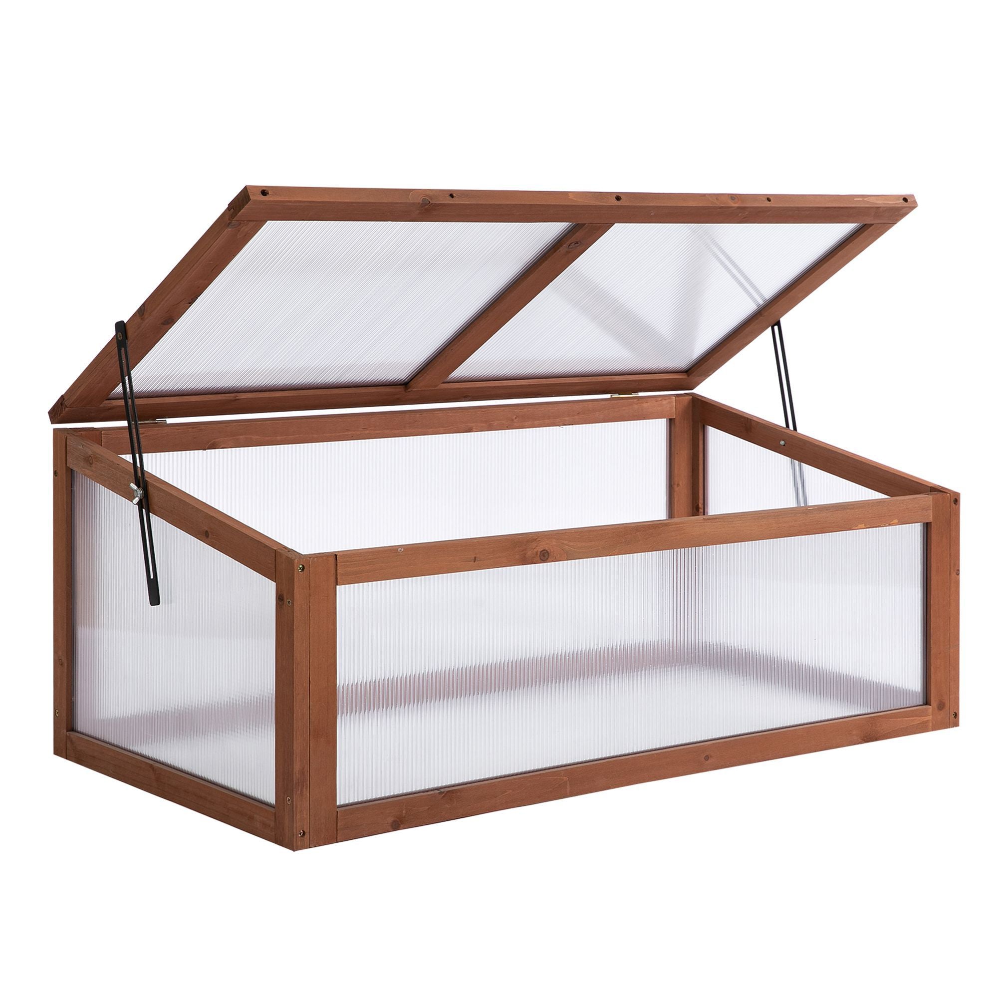 Outsunny Portable Wooden Garden Green House Cold