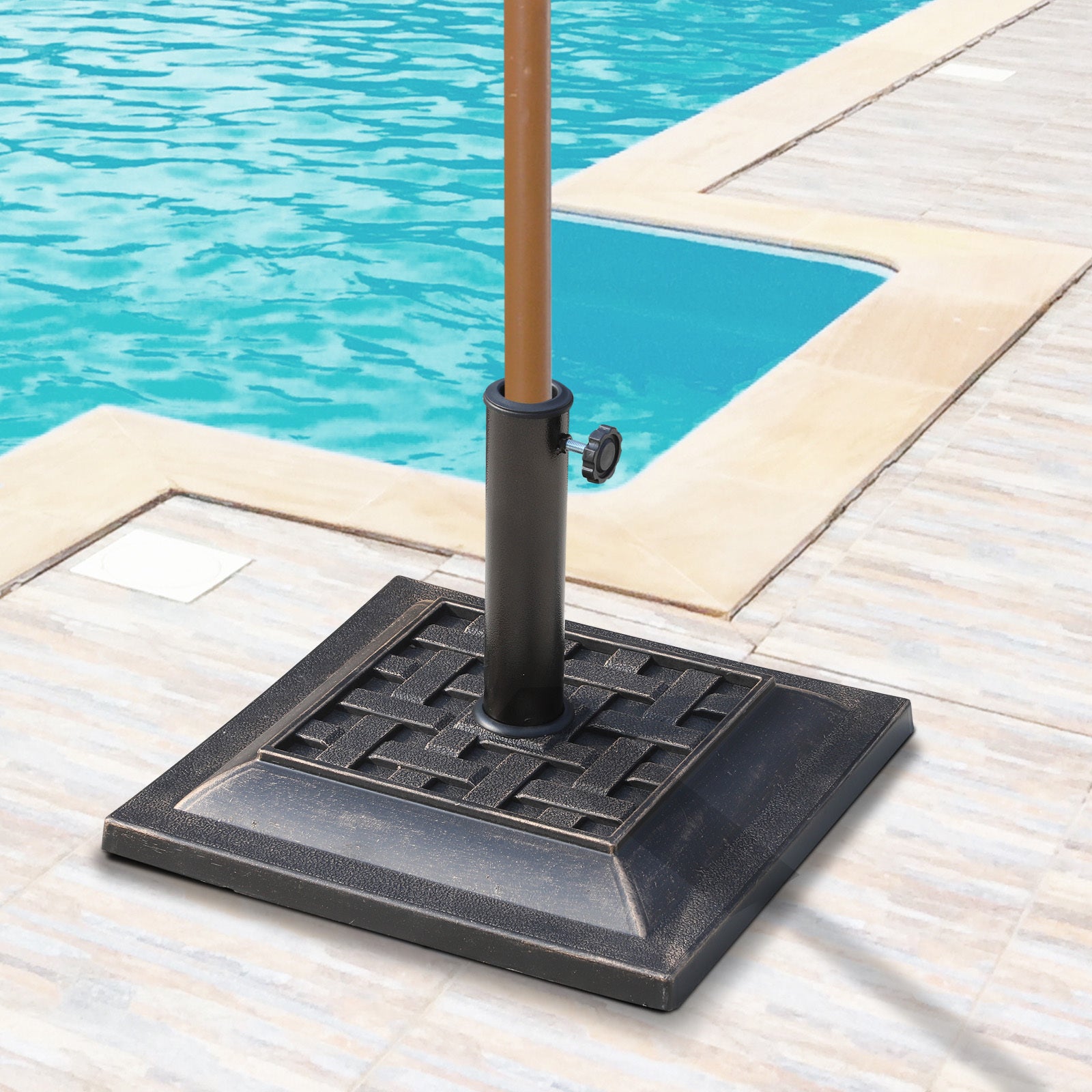 Outsunny 20 lbs Patio Market Umbrella Base Stand