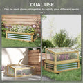 Outsunny Raised Garden Bed with Polycarbonate natural-wood