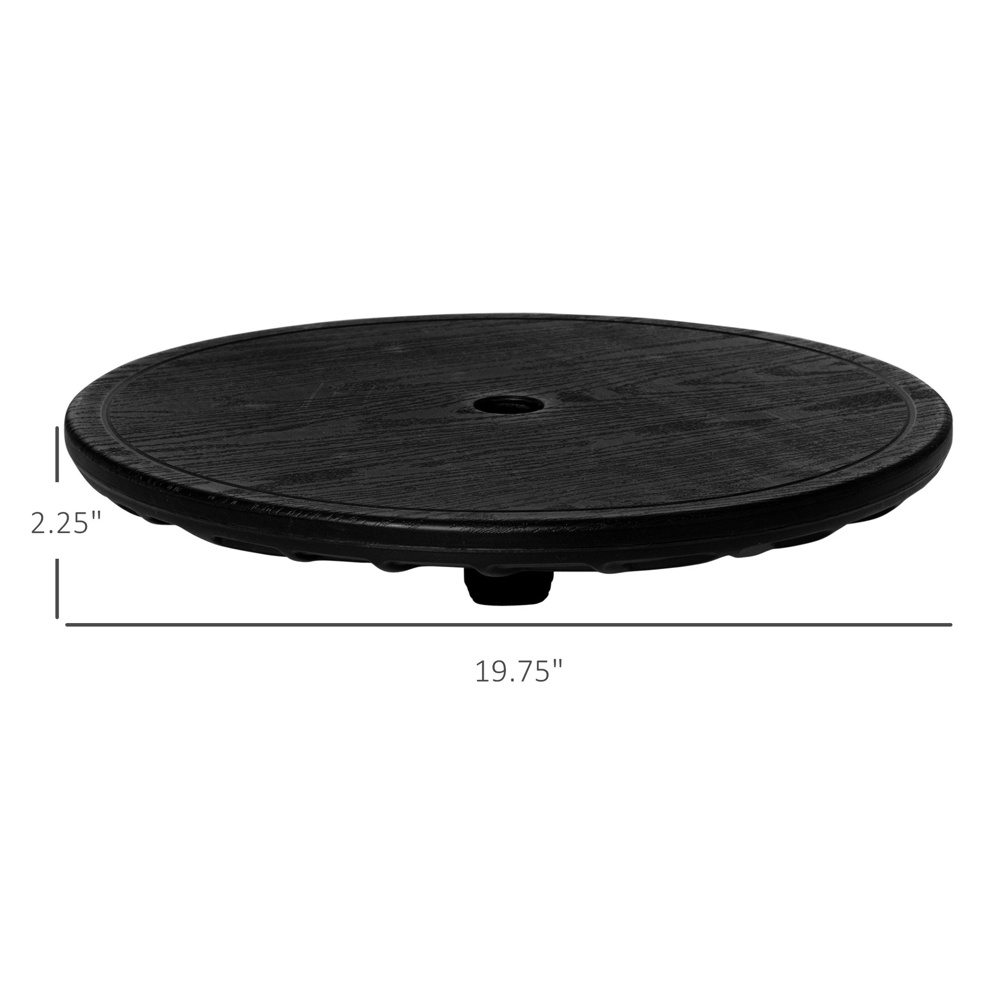 Outsunny 20" Umbrella Table Tray, Easy to Install