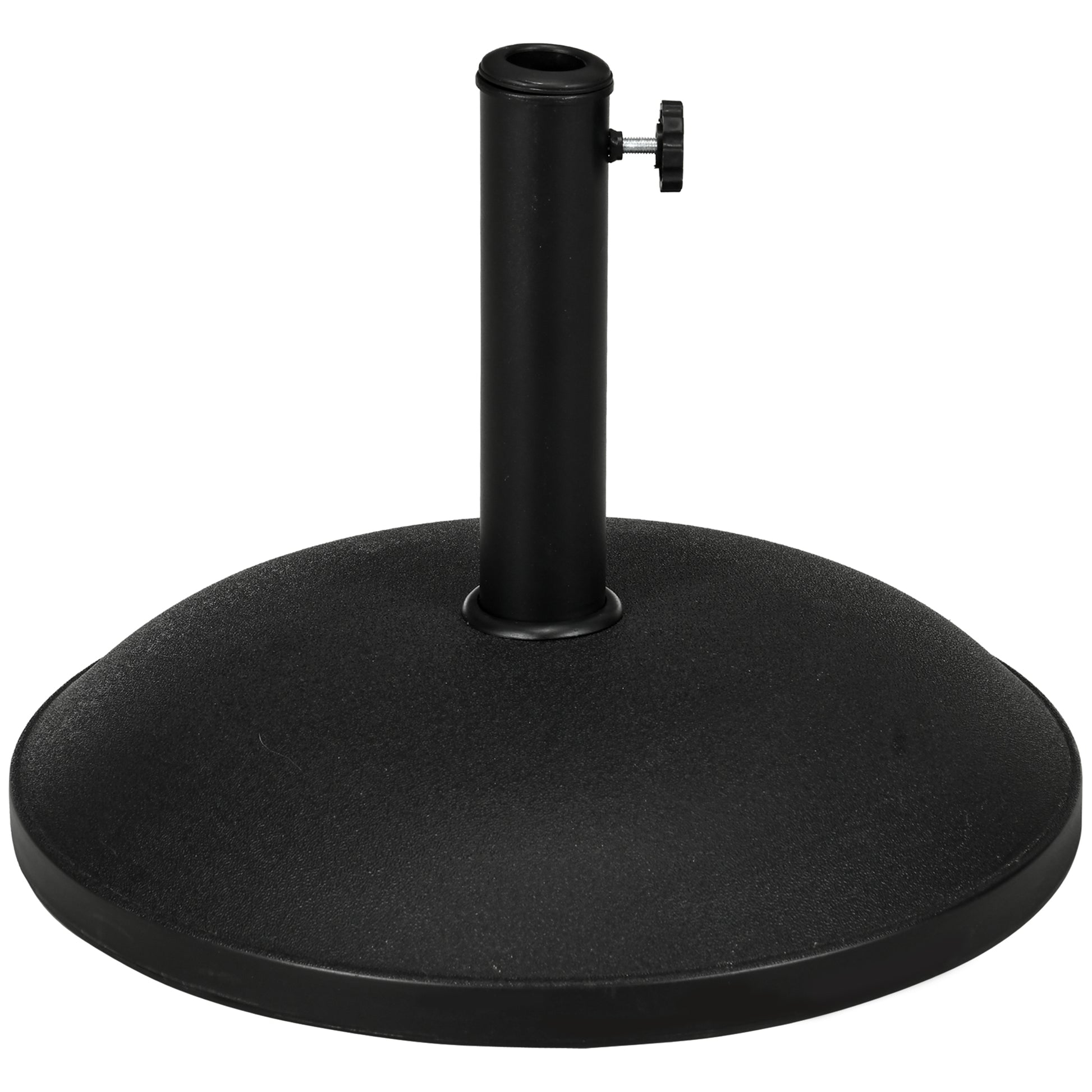 Outsunny 20" 55 lbs Round Cement Umbrella Base Stand black-steel