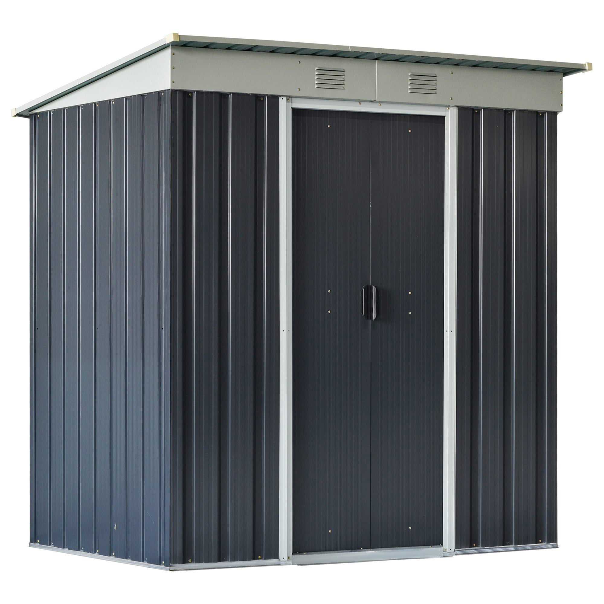 Outsunny 6' x 4' Metal Lean to Garden Shed,