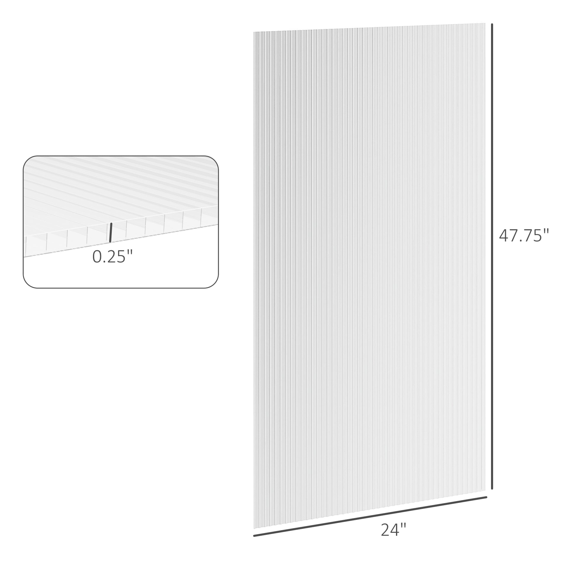 Outsunny 14 Piece Pack of Polycarbonate