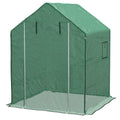 Outsunny 1 Piece Walk in Greenhouse Replacement Cover green-polyethylene