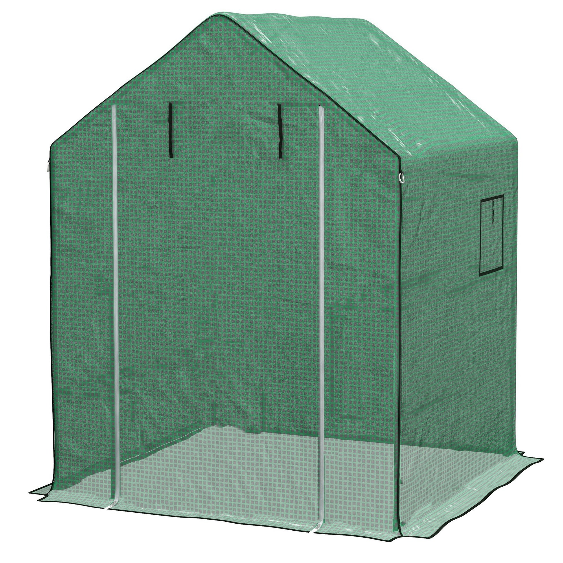 Outsunny 1 Piece Walk in Greenhouse Replacement Cover green-polyethylene