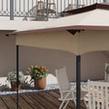 Outsunny 11' x 11' Pop up Canopy Top Replacement beige-oxford fabric