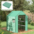 Outsunny 1 Piece Walk in Greenhouse Replacement Cover green-polyethylene