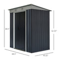 Outsunny 6' x 4' Metal Lean to Garden Shed,