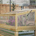 Outsunny Raised Garden Bed with Polycarbonate natural-wood