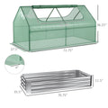 Outsunny 6' x 3' Galvanized Raised Garden Bed