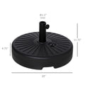 Outsunny Fillable Patio Umbrella Base Stand,