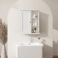 Bathroom Wall Cabinet in White Ready to Assemble white-3-soft close doors-wall mounted-mdf-painted