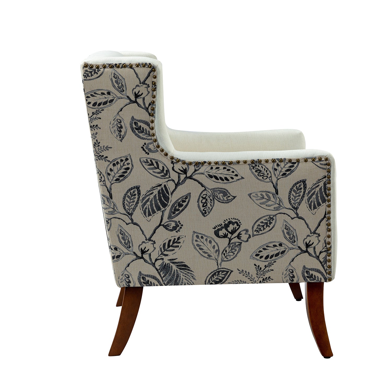 Akim Armchair LEF beige leaf-mid-century modern-foam-polyester