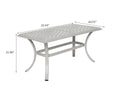 22x42 Inch Patio Standard Coffee Table, Ashen