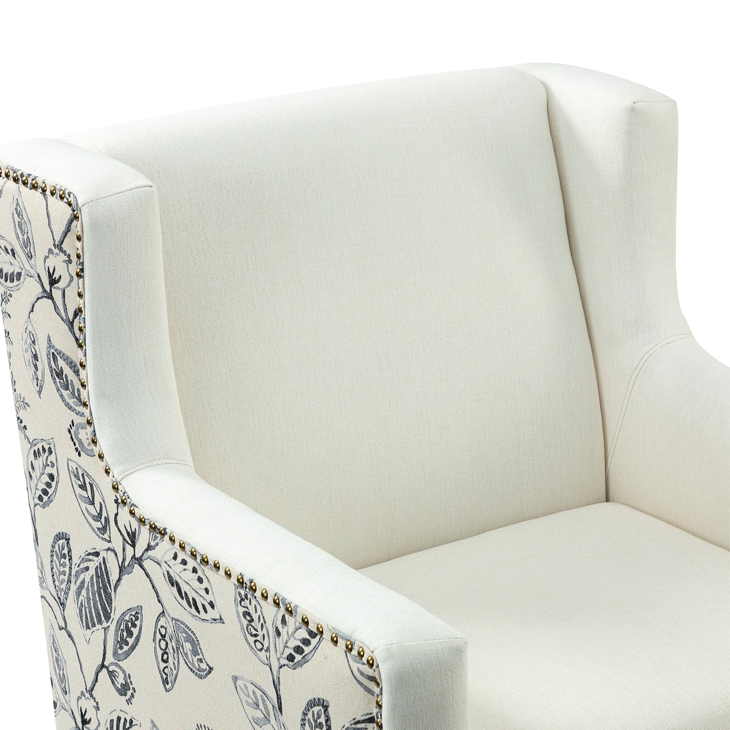 Akim Armchair LEF beige leaf-mid-century modern-foam-polyester