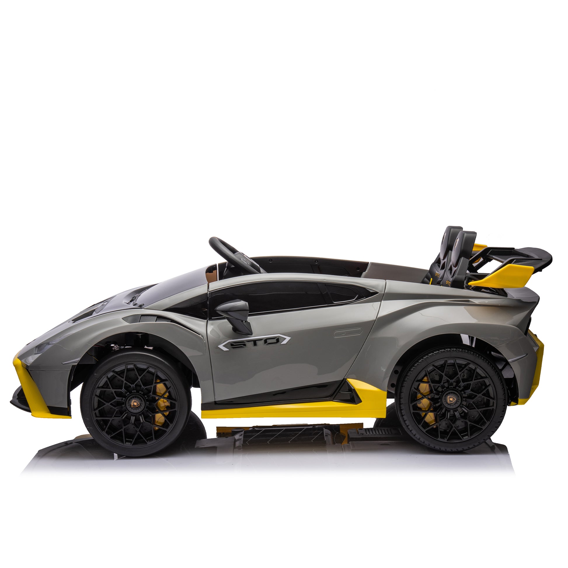 Lamborghini Huracan Sto 24V Kids Electric Ride On gray-polypropylene